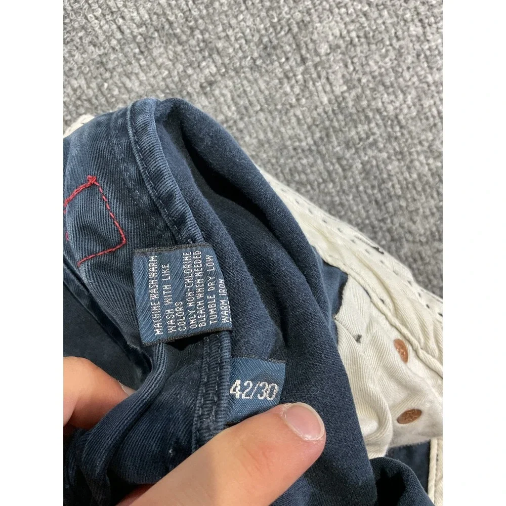 Polo Ralph Lauren Hanford Pants Men's 42x30 Navy Blue 100% Cotton Vintage